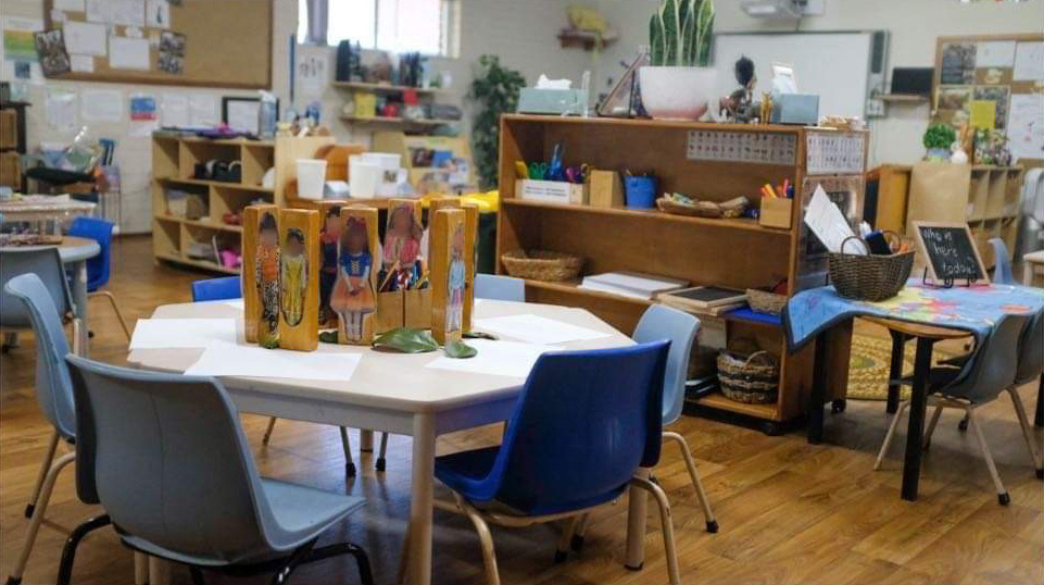 Inside preschool environment